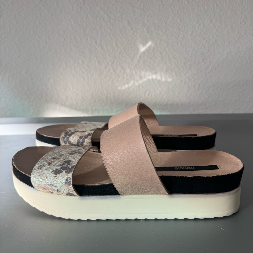 Kensie Boston Snake Print Platform Sandals Size 7.5
